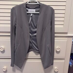 BCBGeneration Gray Open Front Draped Blazer Jacket XS XYE4H864-L0E
